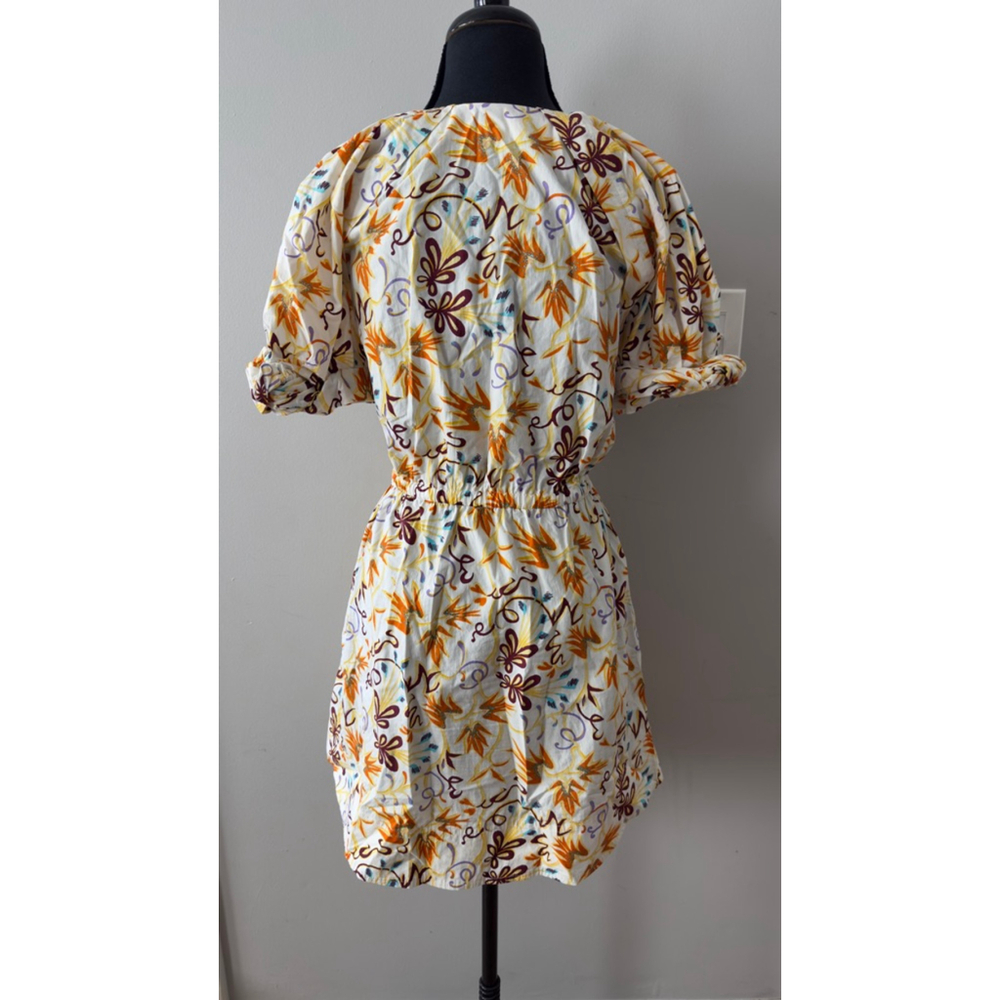 Women's A.L.C. Mia dress White Orange Floral Mini Dress Size 4 - Picture 7 of 11